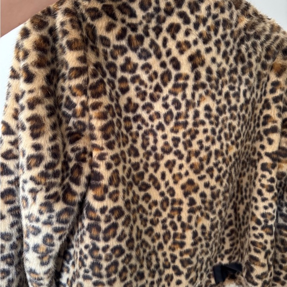 Boden Animal Print Faux Fur Coat - Picture 7 of 9